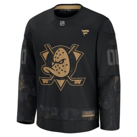 Maillot de Hockey Anaheim Ducks Personnaliser Fanatics Military Appreciation Practice 2024-25 Noir - Homme